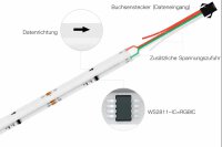 Dream Color 5V RGB LED-Streifen 5m WS2811, 720 COB-LED/m, 10mm, flexibel, adressierbar