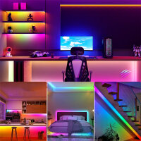 Dream Color 24V RGB LED-Streifen 5m WS2811, 720 COB-LED/m, 10mm, flexibel, adressierbar